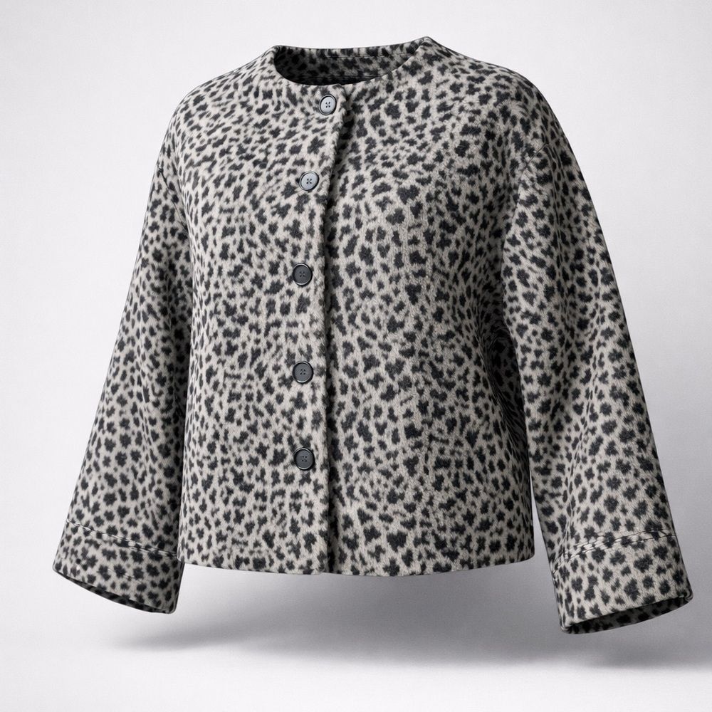 Edit by Jason Wu Leopard Print Jacket Women's Size L NWT $198 Retail